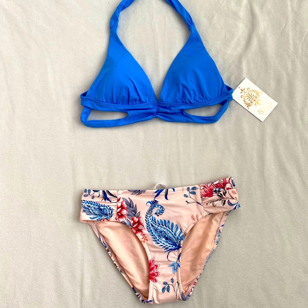 Becca Swim paisley padded bikini set